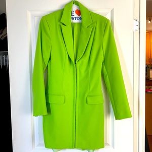 Lime Green Short Blazer Dress